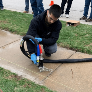 PolyPier for concrete lifting is far less time consuming and leaves little to no mess behind.