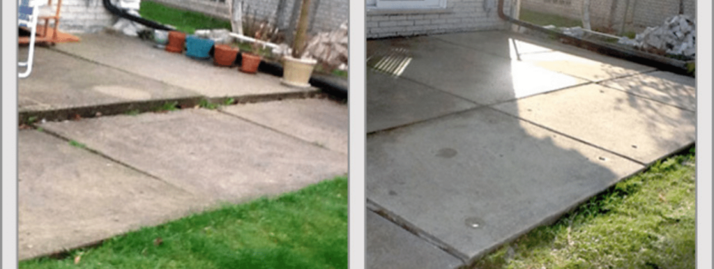 Raising concrete with foam, in this case, a very sunken patio.